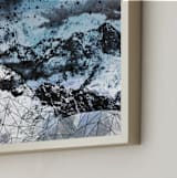 "Stylised landscape" - Art Print in Blue and Black by Oana Prints - Frame Close-up