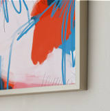 "the weight" - Art Print in Coral by Morgan Kendall - Frame Close-up