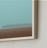 "Shrouded Trees" - Art Print in Dusty Cyan by Gabrial Reising - Frame Close-up