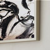 "Friends on the Farm" - Art Print in Blackened by Holly Royval - Frame Close-up