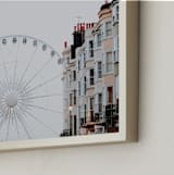 "Down the Street" - Art Print in Coastal Fog by Annie Montgomery - Frame Close-up