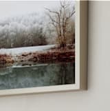 "The River laid dreaming" - Art Print in Dusty Jade by Eva Marion - Frame Close-up