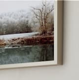 "The River laid dreaming" - Art Print in Dusty Jade by Eva Marion - Frame Close-up