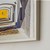 "Arches of Santorini" - Art Print in Lemon Yellow by Pamela Viola - Frame Close-up