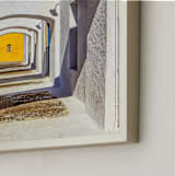 "Arches of Santorini" - Art Print in Lemon Yellow by Pamela Viola - Frame Close-up