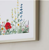 "English Garden" - Art Print in White by Anna Stout-Tuckwiller - Frame Close-up