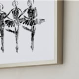 "Les Cygnets" - Art Print in black by Leanne Friedberg - Frame Close-up