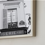 "La Boulangerie" - Art Print in Grey by Caroline Mint - Frame Close-up
