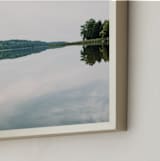 " Horizon bw" - Art Print in turquoise green by Lying on the grass - Frame Close-up