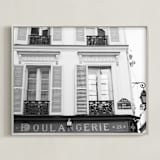 "La Boulangerie" - Art Print in Grey by Caroline Mint - Framed
