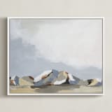 "Sundown in the Chisos" - Art Print in Ice Blue by Kati Ramer - Framed Canvas