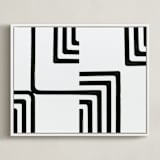 "Edges" - Art Print in Onyx by Bethania Lima - Framed Canvas