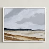 "US 90 To Valentine" - Art Print in Mist by Kati Ramer - Framed Canvas