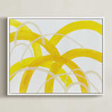 "Mountain Sunshine" - Art Print in Sunshine Yellow by Christina Flowers - Framed Canvas