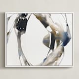 "Surrounding" - Art Print in grey wash by Michelle Lee - Framed Canvas