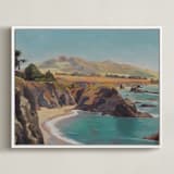 "The Wild Sonoma Coast" - Art Print in Pacific Blue by Amanda Phelps - Framed Canvas