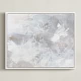 "Melody in White" - Art Print in white grey by Teodora Guererra - Framed Canvas