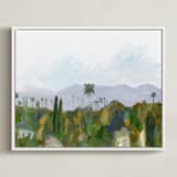 "Los Angeles landscape" - Art Print in Green Hills by Kelly Witmer - Framed Canvas