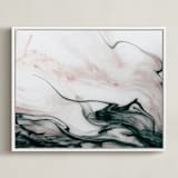"Ethereal Flow" - Art Print in Ocean Sunset by Melanie Severin - Framed Canvas