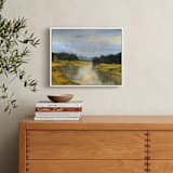 "Glass River" - Art Print in Glass Blue by Stephanie Goos Johnson - In a Room