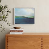 "Lake View" - Art Print in Lake Blue by AlisonJerry - In a Room