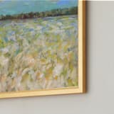 "Cotton Field" - Art Print in Warm Tones by Lauren Rutley - Frame Close-up
