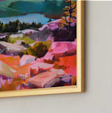 "Look Out" - Art Print in Olive by Jess Franks - Frame Close-up