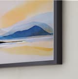 "Mountain in the calm light" - Art Print in Golden by Shina Choi - Frame Close-up