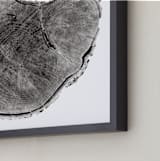 "Tree Rings pt. 1" - Art Print in Black by Mackenzie Darrach - Frame Close-up