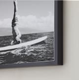 "Island Yogi" - Art Print in slate grey by Amanda Phelps - Frame Close-up
