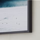 "Smell The Sea + Feel The Sky" - Art Print in FOG BLUE by Summer Strauch - Frame Close-up