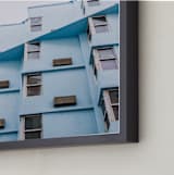 "Cool Angles" - Art Print in Cool Blue by Khariza Rae - Frame Close-up