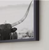 "Staredown" - Art Print in Soft Black by Amy Carroll - Frame Close-up