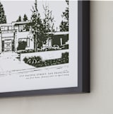 "House: Custom Print with Text" - Custom Print in Olive Shadow by Minted - Frame Close-up