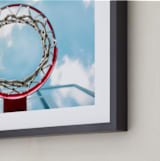 "Hoop Dreams" - Art Print in Punch Blue by Keely Norton Owendoff - Frame Close-up