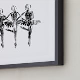 "Les Cygnets" - Art Print in black by Leanne Friedberg - Frame Close-up