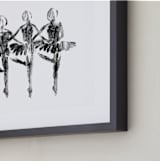"Les Cygnets" - Art Print in black by Leanne Friedberg - Frame Close-up