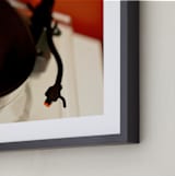"Put The Needle On The Record" - Art Print in Retro Red by Jonathan Brooks - Frame Close-up