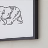 "Grizzly Bear" - Art Print in Obsidian by Amber Barkley - Frame Close-up