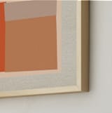 "Come And Stay With Me III" - Art Print in Albers Orange by Alain Castoriano - Frame Close-up
