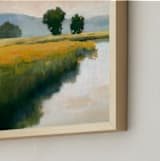 "Morning Shore I" - Art Print in Summer Blue by Stephanie Goos Johnson - Frame Close-up