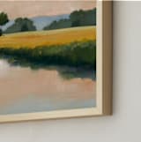 "Morning Shore II" - Art Print in Summer Blue by Stephanie Goos Johnson - Frame Close-up