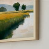 "Morning Shore I" - Art Print in Summer Blue by Stephanie Goos Johnson - Frame Close-up