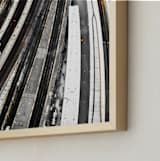 "Stroke of infrastructure" - Art Print in rustic brown by Van Tsao - Frame Close-up