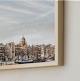 "Minimalist Sunset in Amsterdam" - Art Print in Sunset Blue by The One With Wanderlust - Frame Close-up
