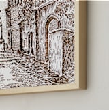 "Cross pathway" - Art Print in Dark brown by Nene - Frame Close-up