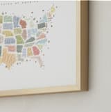 "United States lettered" - Art Print in Peach by Hannah Williams - Frame Close-up