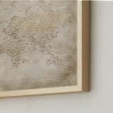 "Vintage sepia world map" - Art Print in Sepia by Rosana Laiz Blursbyai - Frame Close-up