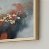 "Will You Hold Me" - Art Print in Foggy Blue by Christine Olmstead - Frame Close-up