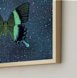"Fly Away #1" - Art Print in Outer Space Blue by Kisco Print Shop - Frame Close-up